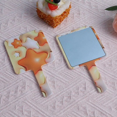 Ins Liquid Shape Square Mirror Mini rankinis kosmetinis veidrodis makiažo veidrodis Kelioninis nešiojamas grožio veidrodis