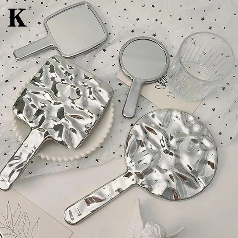 Ins Liquid Shape Square Mirror Mini rankinis kosmetinis veidrodis makiažo veidrodis Kelioninis nešiojamas grožio veidrodis