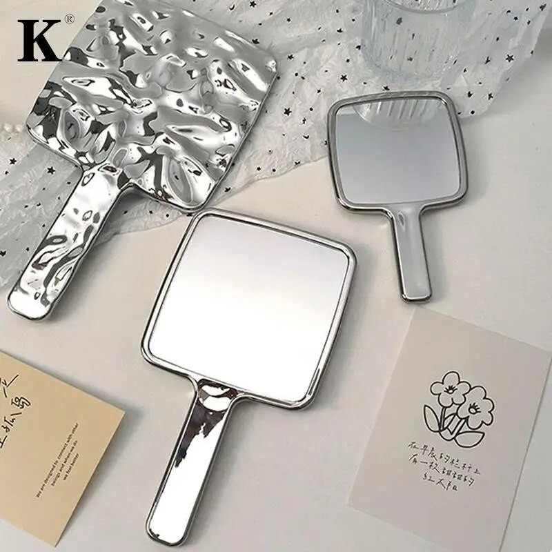 Ins Liquid Shape Square Mirror Mini rankinis kosmetinis veidrodis makiažo veidrodis Kelioninis nešiojamas grožio veidrodis