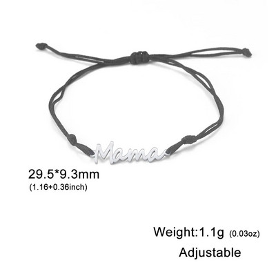 Гривна Mama от неръждаема стомана Lemegeton за жени, табелка с име на майка, гривна с талисман, многослойна верига от мъниста, бижута, подаръци за мама