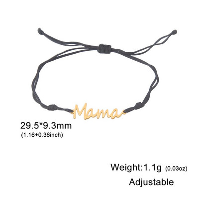 Гривна Mama от неръждаема стомана Lemegeton за жени, табелка с име на майка, гривна с талисман, многослойна верига от мъниста, бижута, подаръци за мама