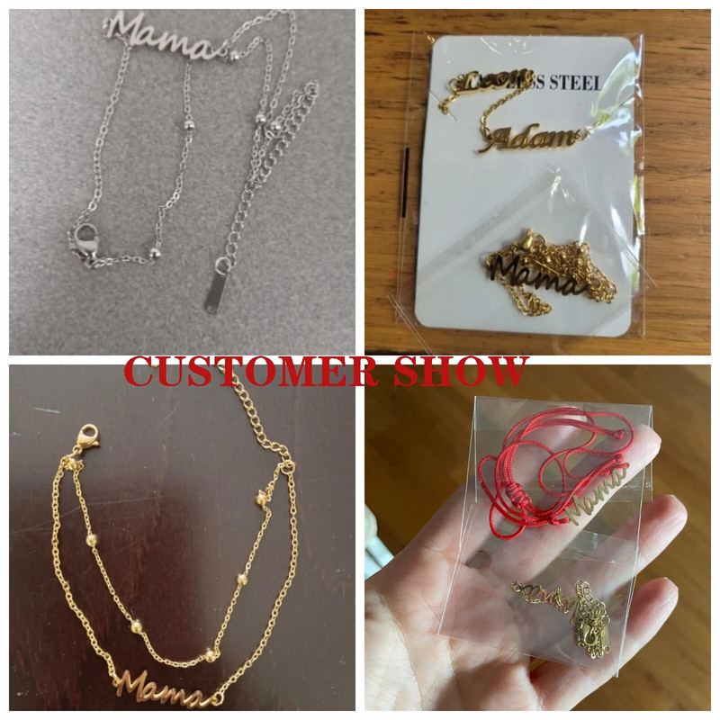 Гривна Mama от неръждаема стомана Lemegeton за жени, табелка с име на майка, гривна с талисман, многослойна верига от мъниста, бижута, подаръци за мама