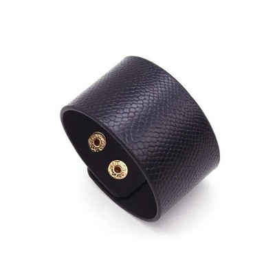 Modes Leoparda ādas rokassprādze sievietēm Vienkārša All-Match V Word Wide Charm Cuff Wrap Rokassprādze sieviešu aproces rotaslietas