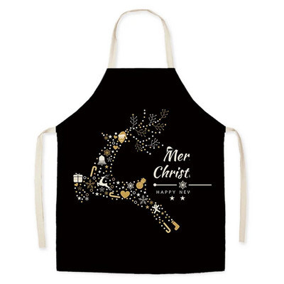 Jõulupuu kingimustriline linane plekikindel põll varrukateta täiskasvanute põlle ettekandja vormiriietus Köök uudsed köögitarvikud