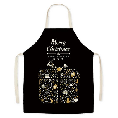 Jõulupuu kingimustriline linane plekikindel põll varrukateta täiskasvanute põlle ettekandja vormiriietus Köök uudsed köögitarvikud