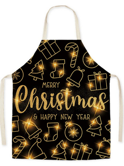 Jõulupuu kingimustriline linane plekikindel põll varrukateta täiskasvanute põlle ettekandja vormiriietus Köök uudsed köögitarvikud