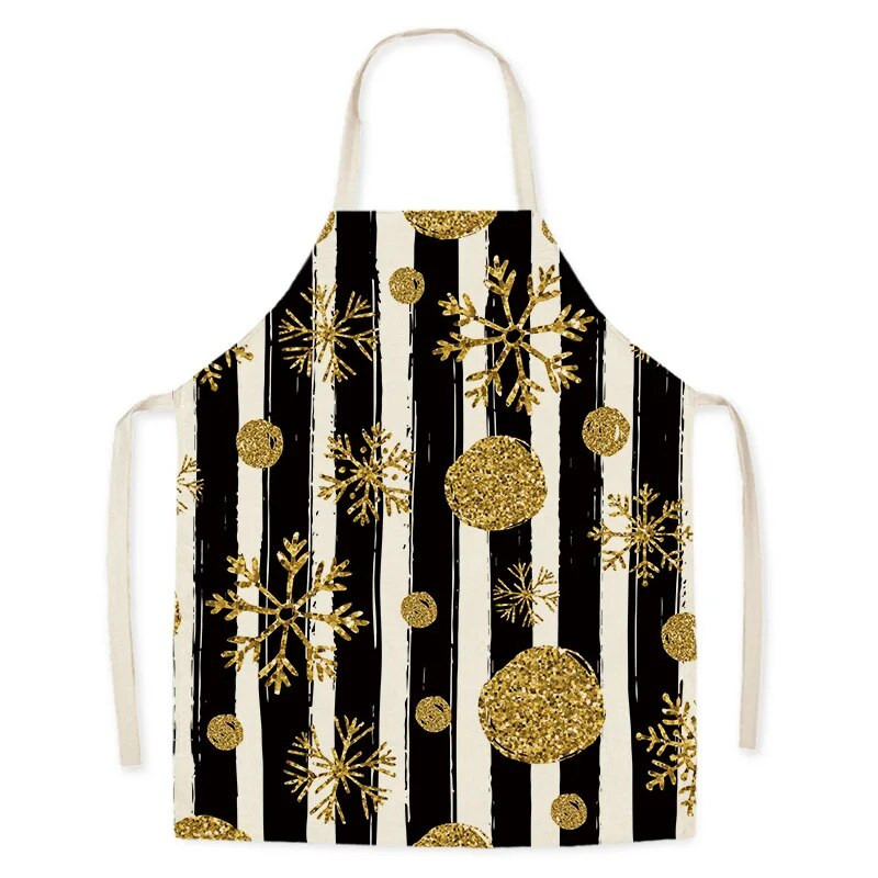 Jõulupuu kingimustriline linane plekikindel põll varrukateta täiskasvanute põlle ettekandja vormiriietus Köök uudsed köögitarvikud