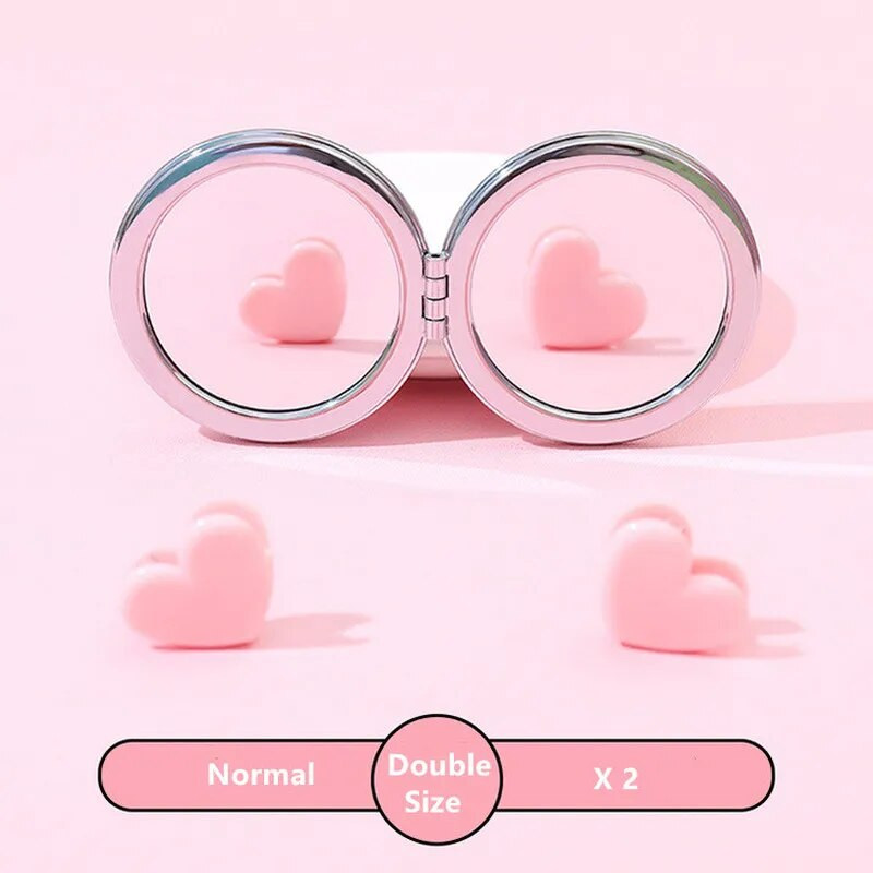 Nešiojami dvipusiai sulankstomi kosmetiniai veidrodžiai moteriškos dovanos su tekančio putojančio smėlio mini makiažo veidrodžiu kompaktiškais kišeniniais veidrodžiais