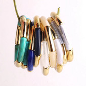 FishSheep Bohēmijas krāsainie sveķu bambusa sakraujamie rokassprādzes sievietēm Modernas elastīgas ķēdes rokassprādzes Aproces Rotaslietas Dāvanas