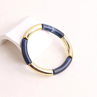 FishSheep Bohēmijas krāsainie sveķu bambusa sakraujamie rokassprādzes sievietēm Modernas elastīgas ķēdes rokassprādzes Aproces Rotaslietas Dāvanas