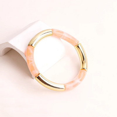 FishSheep Bohēmijas krāsainie sveķu bambusa sakraujamie rokassprādzes sievietēm Modernas elastīgas ķēdes rokassprādzes Aproces Rotaslietas Dāvanas