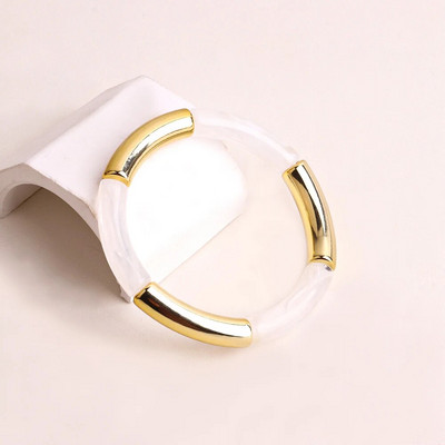 FishSheep Bohēmijas krāsainie sveķu bambusa sakraujamie rokassprādzes sievietēm Modernas elastīgas ķēdes rokassprādzes Aproces Rotaslietas Dāvanas