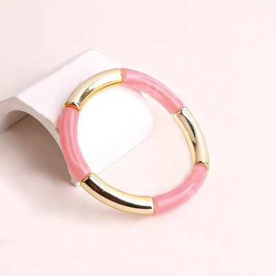 FishSheep Bohēmijas krāsainie sveķu bambusa sakraujamie rokassprādzes sievietēm Modernas elastīgas ķēdes rokassprādzes Aproces Rotaslietas Dāvanas