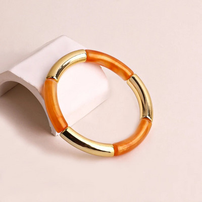 FishSheep Bohēmijas krāsainie sveķu bambusa sakraujamie rokassprādzes sievietēm Modernas elastīgas ķēdes rokassprādzes Aproces Rotaslietas Dāvanas