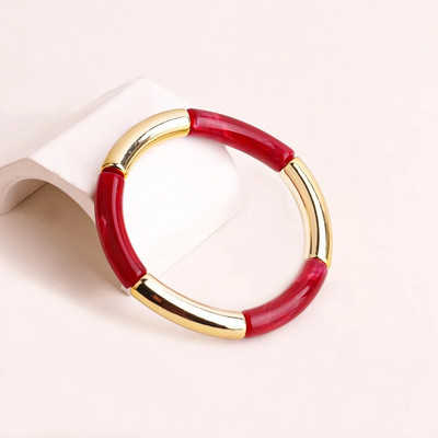 FishSheep Bohēmijas krāsainie sveķu bambusa sakraujamie rokassprādzes sievietēm Modernas elastīgas ķēdes rokassprādzes Aproces Rotaslietas Dāvanas