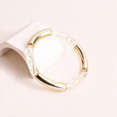 FishSheep Bohēmijas krāsainie sveķu bambusa sakraujamie rokassprādzes sievietēm Modernas elastīgas ķēdes rokassprādzes Aproces Rotaslietas Dāvanas