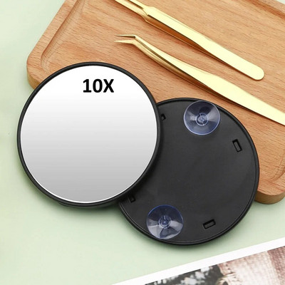 Palielinošs spogulis aplauzuma spogulis mini kabatas kompakts spogulis apaļš rokas spogulis Portatīvie ceļojumu kosmētikas rīki sievietēm X10