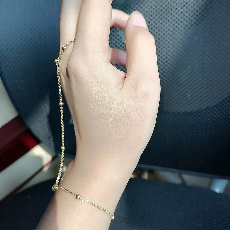 MinaMaMa nerūsējošā tērauda krelles ķēdes pirkstu rokassprādzes sievietēm jaunas modes pirkstu rokas ķēdes rotaslietas dāvanas