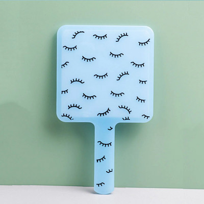 1 db kézi sminktükör négyzet alakú tükör női nyéllel smink kozmetikai szépségápolási eszközök kézi hiúsági sminktükör sminkeszközök