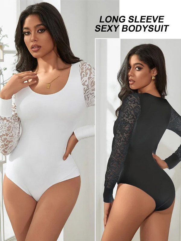 Comeondear Casual μακρυμάνικα Leotard Πυτζάμες χωρίς καβάλο Teddy εσώρουχα υπερμεγέθη ολόσωμη φόρμα Rompers Σέξι κορμάκια διχτυωτές πιτζάμες