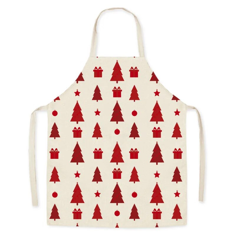 Kalėdų prijuostė Kalėdų Senelis Lininis dėmėms Atspari Prijuostė be rankovių Namų tvarkymas Valymo įrankiai Virtuvė Kepimo Kombinezonai Vaikiški Prijuostės
