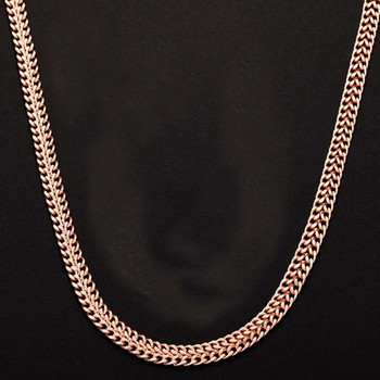 10 Στυλ 50cm 60cm Ανδρικό Γυναικείο Κολιέ 585 Ροζ χρυσό Χρώμα Αλυσίδα Κοσμήματα