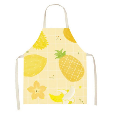 Svaigu augļu zemeņu raksts Vecāki-bērni Bērni Bez piedurknēm viduklis Lina priekšauts Mājsaimniecības tīrīšana Virtuve Cepšana Delantal