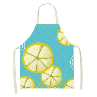 Svaigu augļu zemeņu raksts Vecāki-bērni Bērni Bez piedurknēm viduklis Lina priekšauts Mājsaimniecības tīrīšana Virtuve Cepšana Delantal