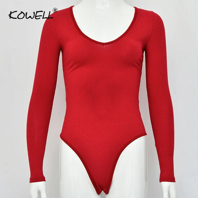 Jauni rudens sieviešu kombinezoni ar garām piedurknēm, izdilis, seksīgs bodijs sievietēm, ikdienišķa kakla bikses, sieviešu kombinezoni, balti sieviešu bodiji 2018.