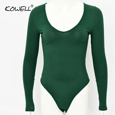 Jauni rudens sieviešu kombinezoni ar garām piedurknēm, izdilis, seksīgs bodijs sievietēm, ikdienišķa kakla bikses, sieviešu kombinezoni, balti sieviešu bodiji 2018.