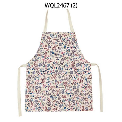 Vienkārša personība krāsa ziedu raksts veļa bez piedurknēm roku noslaucīt jostas priekšauts Mājas dekors Priekšauts Virtuves tīrīšana Delantal Cocina