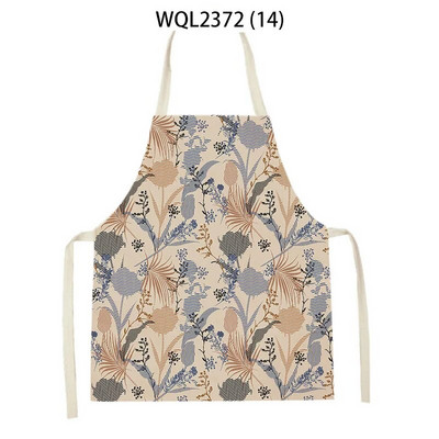 Vienkārša personība krāsa ziedu raksts veļa bez piedurknēm roku noslaucīt jostas priekšauts Mājas dekors Priekšauts Virtuves tīrīšana Delantal Cocina