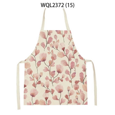 Vienkārša personība krāsa ziedu raksts veļa bez piedurknēm roku noslaucīt jostas priekšauts Mājas dekors Priekšauts Virtuves tīrīšana Delantal Cocina