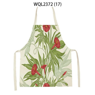 Vienkārša personība krāsa ziedu raksts veļa bez piedurknēm roku noslaucīt jostas priekšauts Mājas dekors Priekšauts Virtuves tīrīšana Delantal Cocina