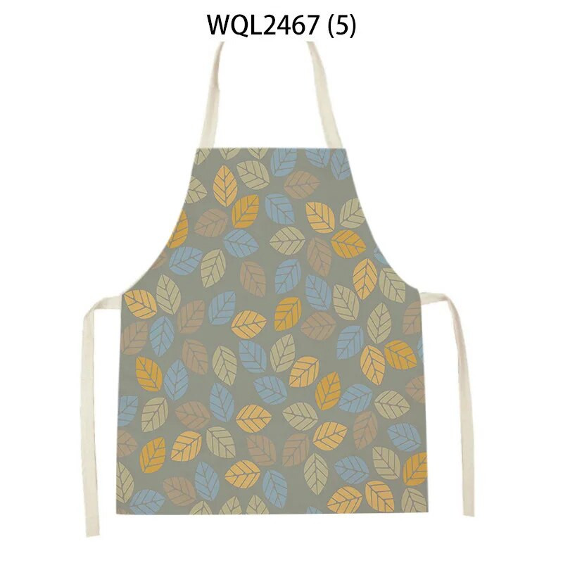 Vienkārša personība krāsa ziedu raksts veļa bez piedurknēm roku noslaucīt jostas priekšauts Mājas dekors Priekšauts Virtuves tīrīšana Delantal Cocina