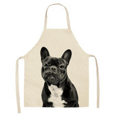 Eiropas stila vienkāršs priekšauts kokvilnas veļa radošs gudrs suns mājas darbi virtuve gatavošana bez piedurknēm priekšauts priekšauts virtuve delantal