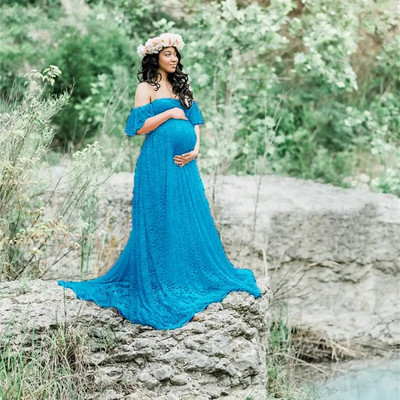 Ilgos nėštumo fotografijos rekvizitai Nėščiųjų suknelių fotografija Nėščiųjų suknelės fotosesijai Nėščiųjų suknelė Nėriniuota maxi suknelė