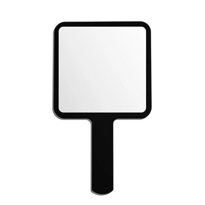 Rudens zivju kosmētikas spogulis Rokā turams kosmētikas spogulis balts rozā HD kvadrātveida kosmētikas spogulis Ērts pārnēsājams vienkāršs dizains