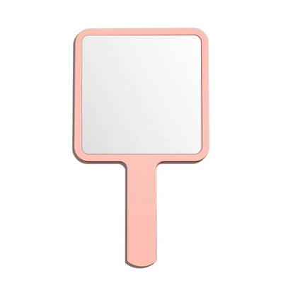Rudens zivju kosmētikas spogulis Rokā turams kosmētikas spogulis balts rozā HD kvadrātveida kosmētikas spogulis Ērts pārnēsājams vienkāršs dizains
