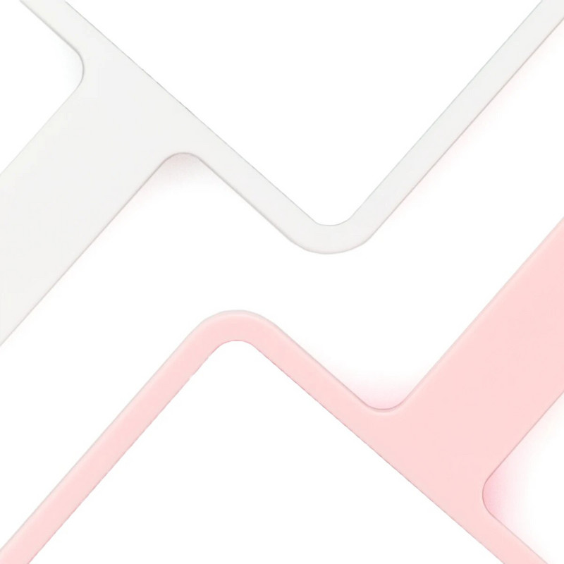 Rudens zivju kosmētikas spogulis Rokā turams kosmētikas spogulis balts rozā HD kvadrātveida kosmētikas spogulis Ērts pārnēsājams vienkāršs dizains