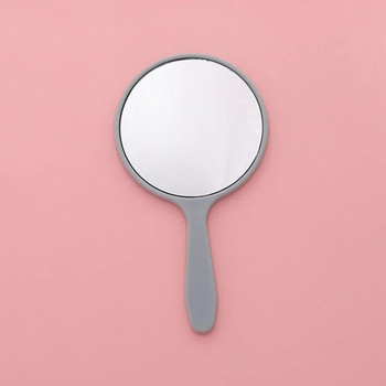 1PC Ръчно огледало за грим Кръгло огледало за грим с дръжка Ръчно компактно огледало Козметично огледало за жени