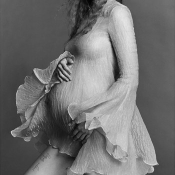 Εγκυμοσύνη Φόρεμα+Σουτιέν+σώβρακο 3τμχ Σετ Φαρδιά Κομψή Μπλούζα εγκυμοσύνης Φόρεμα Προοπτική
