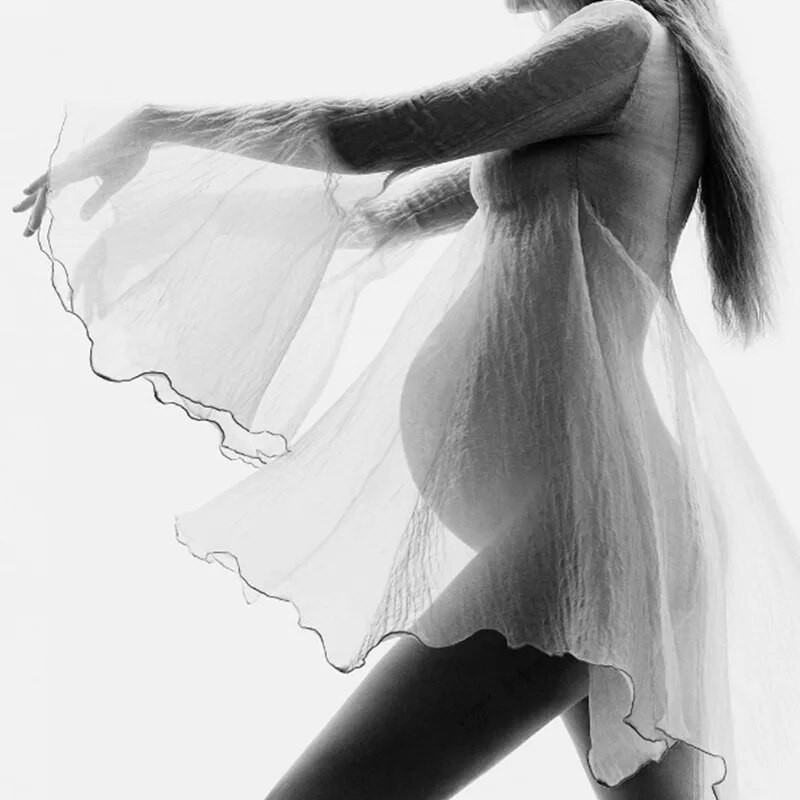 Grūtnieču sieviešu fotografēšanas kleita perspektīva grūtnieču kleita+krūšturis+apakšbikses 3gab. Komplekts Brīvi Eleganta Grūtniecības Blūze Foto Rekvizīti