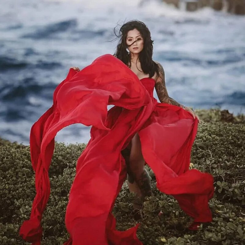 Šifona mežģīņu kleitas grūtniecēm fotosesijai Seksīga priekšpuse grūtniecēm Iedomātā grūtniecības kleita fotografēšanai ar aksesuāriem Maxi kleita