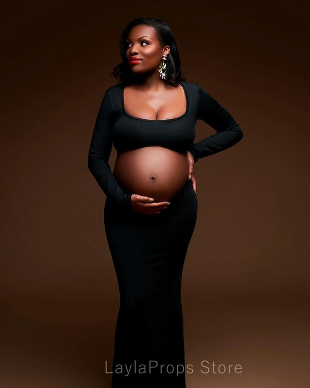 Grūtnieču kleitas fotosesijai Seksīgi izgriezta priekšpuse atvērta Maxi kleita bez aizmugures Kāzu ballīšu fotografēšana Grūtnieču apģērbi