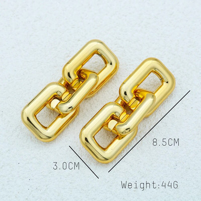 SRCOI vienkārša panka CCB ķēdes aproce pārspīlēti ģeometriski kvadrātveida savīti bieza posma ķēdes rokassprādze Sieviešu hiphopa rotaslietas