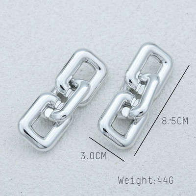 SRCOI vienkārša panka CCB ķēdes aproce pārspīlēti ģeometriski kvadrātveida savīti bieza posma ķēdes rokassprādze Sieviešu hiphopa rotaslietas