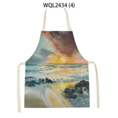 Lavandas augs Ainavu raksts Lina audums Māksla Bez piedurknēm Roku noslaucīt vidukļa priekšauts Mājas dekors Priekšauts Virtuve Cepšanas piederumi