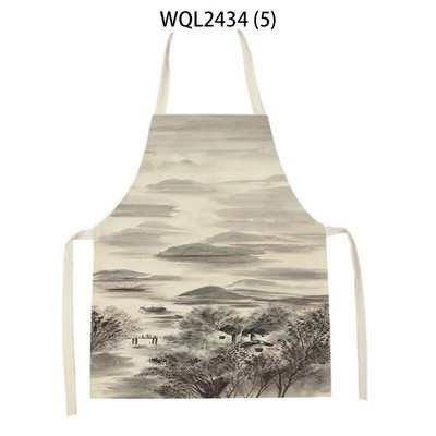 Lavandas augs Ainavu raksts Lina audums Māksla Bez piedurknēm Roku noslaucīt vidukļa priekšauts Mājas dekors Priekšauts Virtuve Cepšanas piederumi