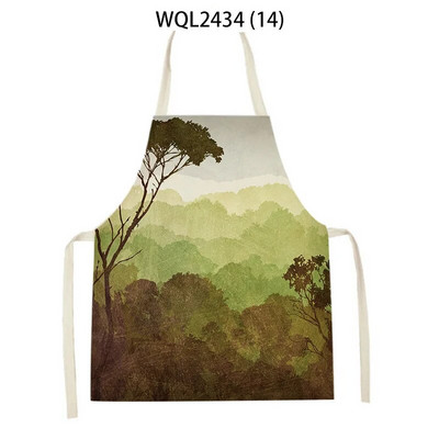 Lavandas augs Ainavu raksts Lina audums Māksla Bez piedurknēm Roku noslaucīt vidukļa priekšauts Mājas dekors Priekšauts Virtuve Cepšanas piederumi